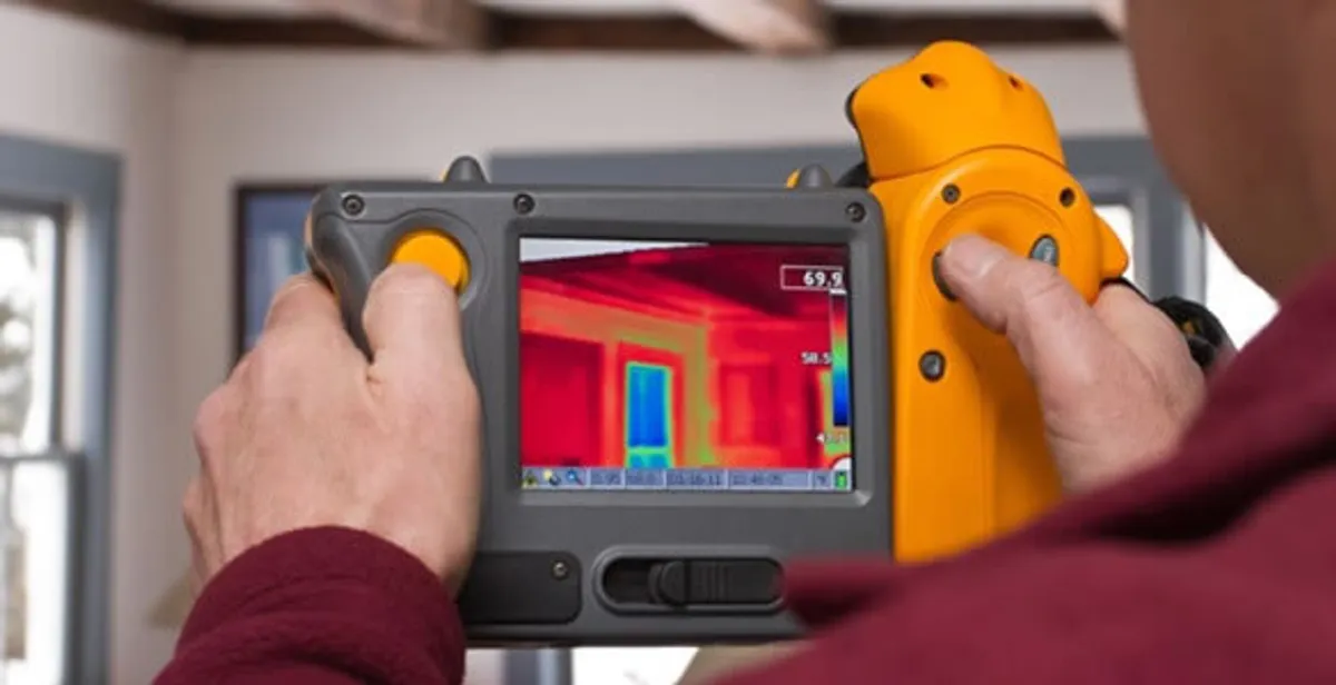 home energy audit service capturing thermal readings to analyze insulation and electrical efficiency in Arlington, TX