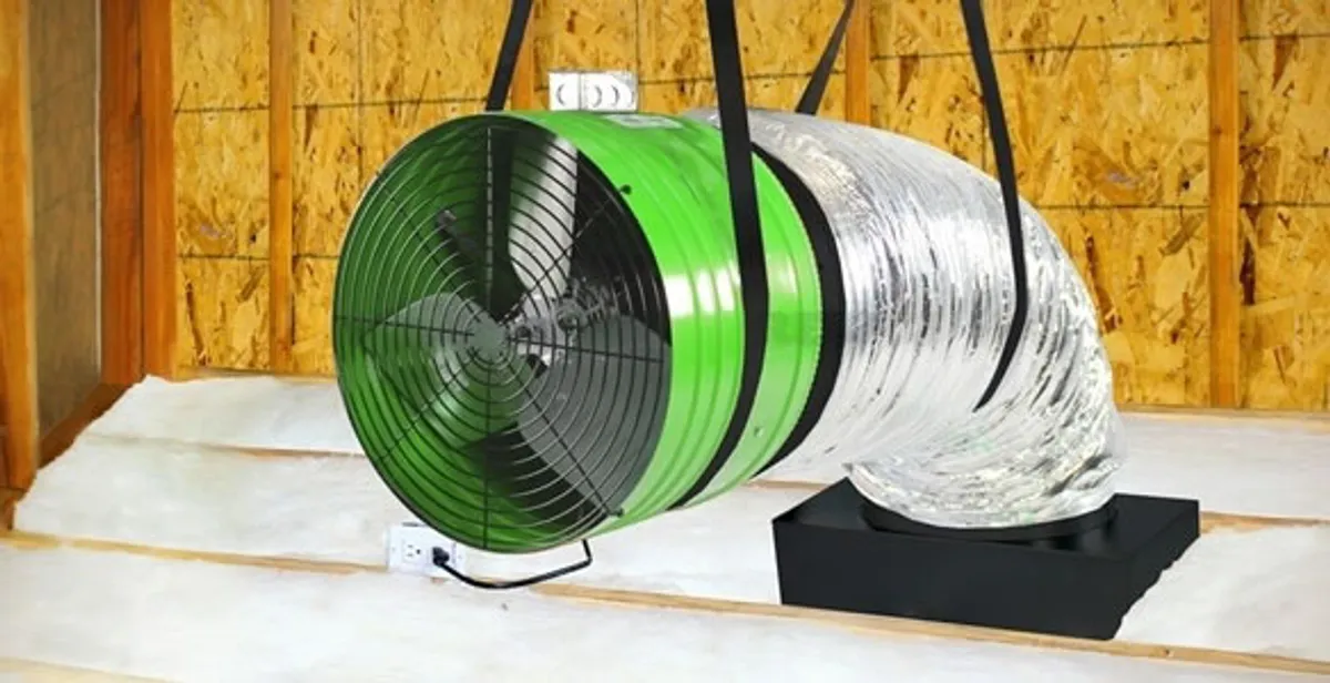 whole house fan installation services with professionally mounted ventilation fan system in Arlington, TX